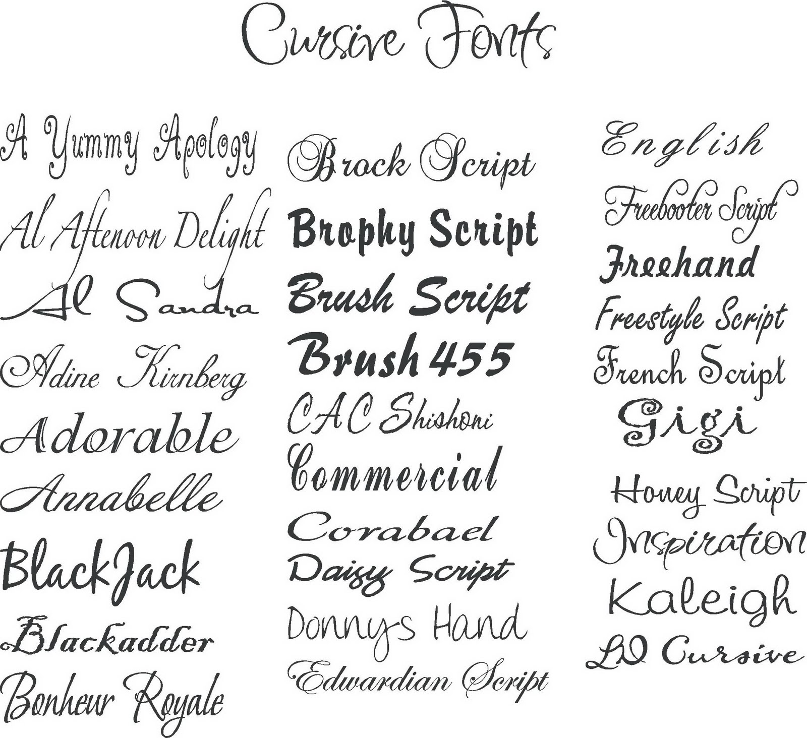7 Best Cursive Handwriting Fonts Images And Handwritten Cursive Fonts