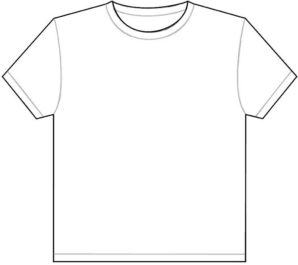 22 T-Shirt Design Template Images - T-Shirt Outline Template, White With Blank T Shirt Outline Template