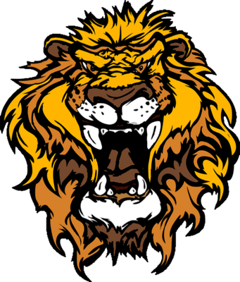 Cartoon Lion Roaring Head