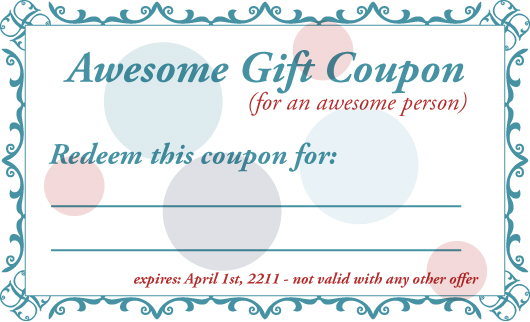 babysitting gift certificate template