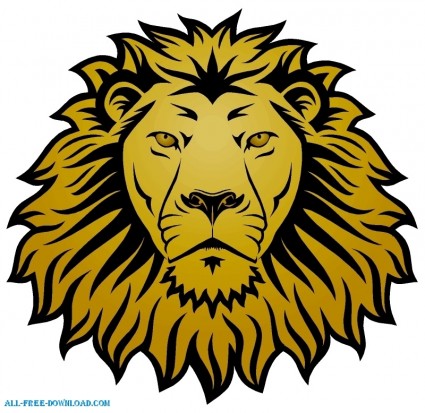 Free Vector Lion Head Clip Art