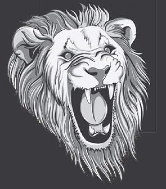 Free Vector Lion Head Clip Art