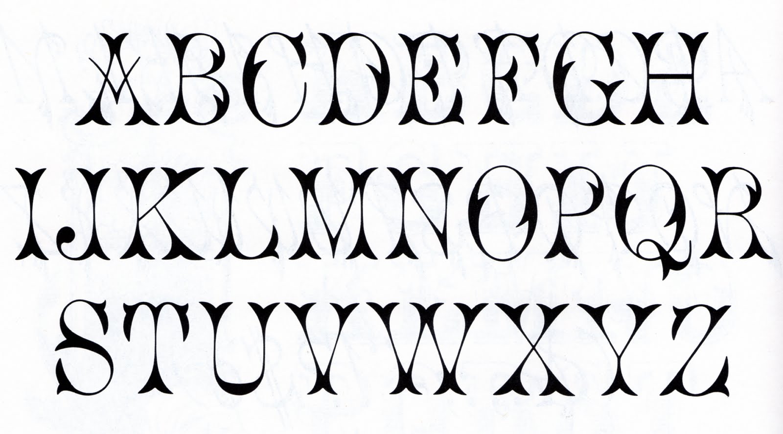 tattoo font letters