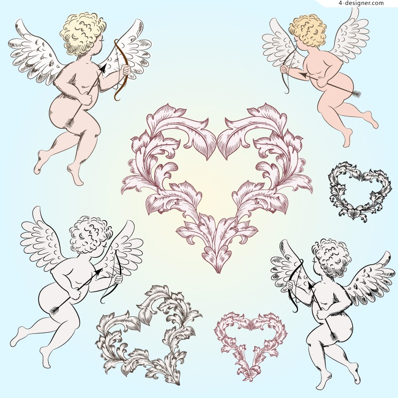 10 Angel Pattern Vector Images