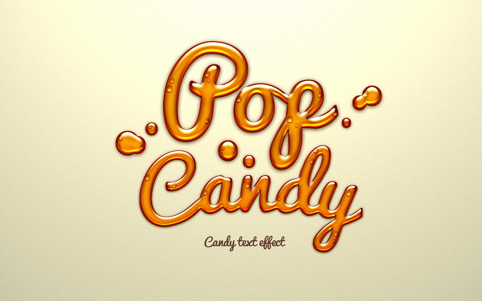 Pop Candy Text Effect Photoshop