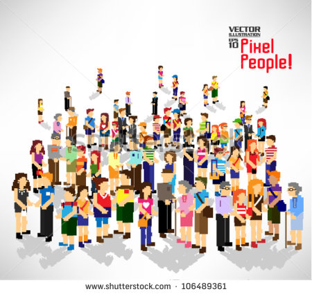 11 Photos of Large Group People Vector