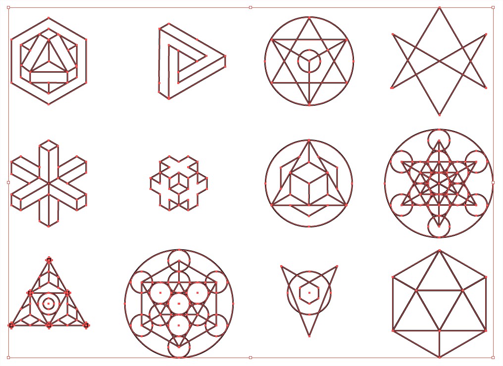 5 Photos of Sacred Geometry Vector Pattern