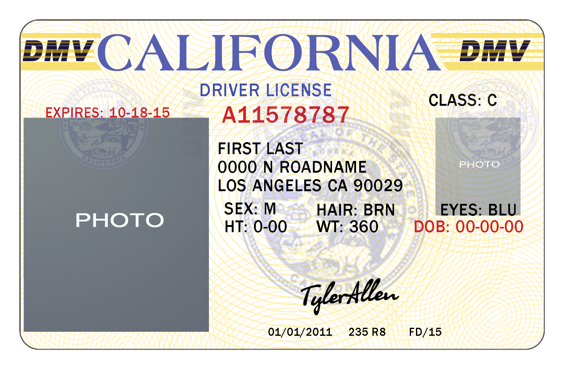 Driver License Template Photoshop Free Free Printable Templates