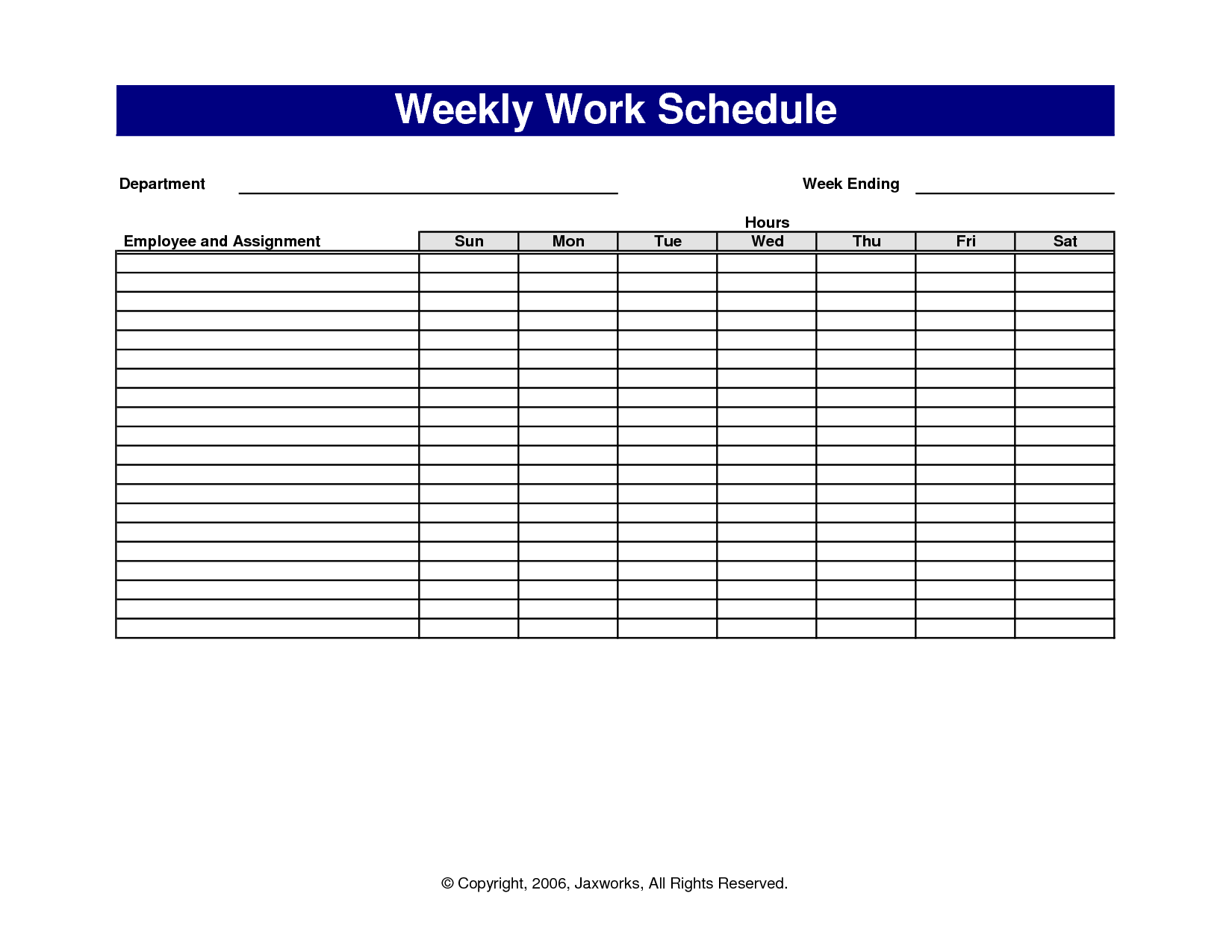 weekly work schedule maker