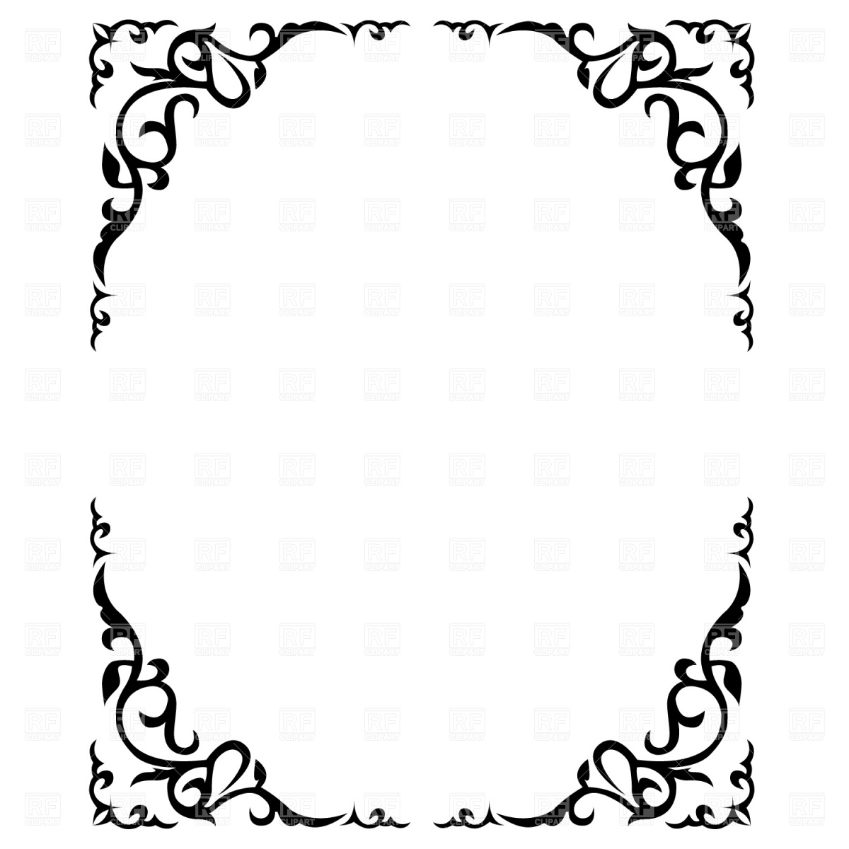 19 Free Vector Art Borders Images Free Vector Scroll Border Clip Art 