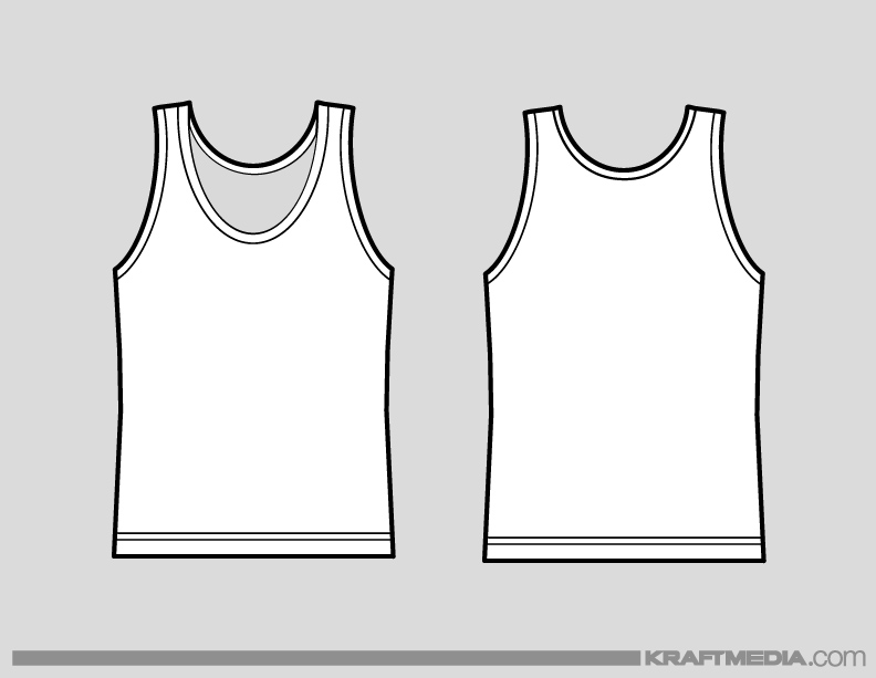 14 Tank Top Vector Template Images Tank Top Template Blank Tank Top 