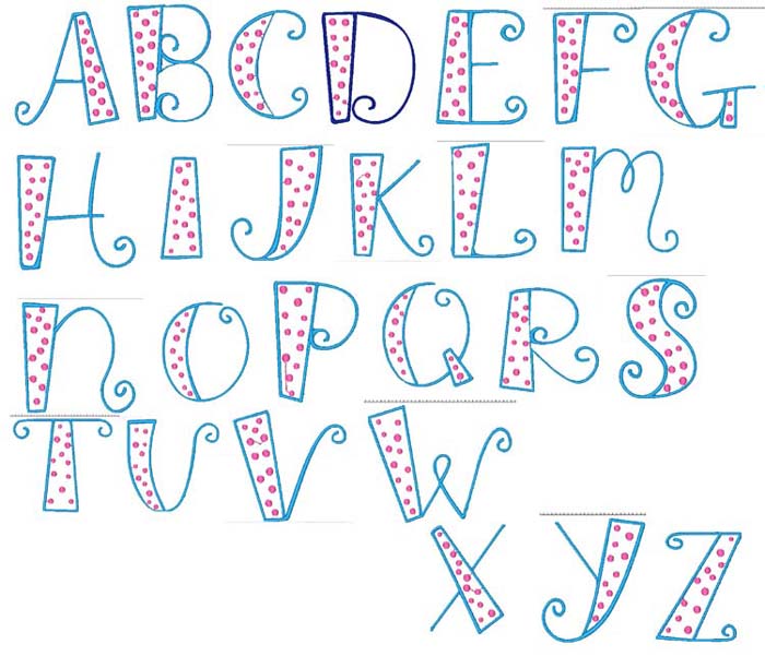 11 Fonts Alphabet Designs Images Letters Fonts Design Free Machine Embroidery Alphabet 
