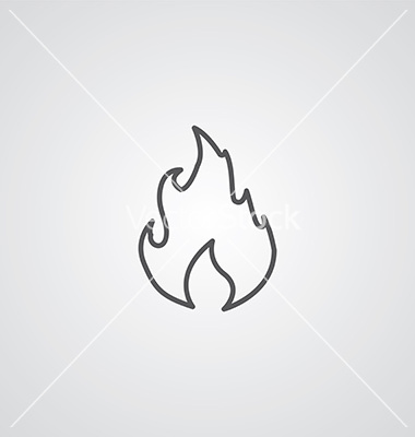 simple flame outline
