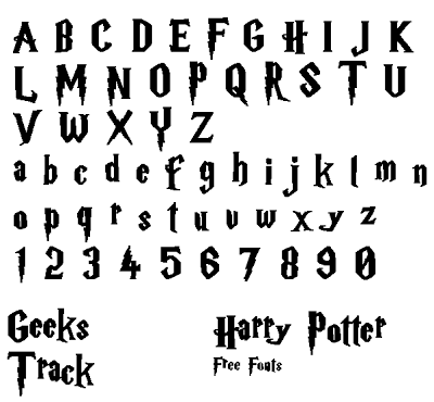 what is the harry potter font called