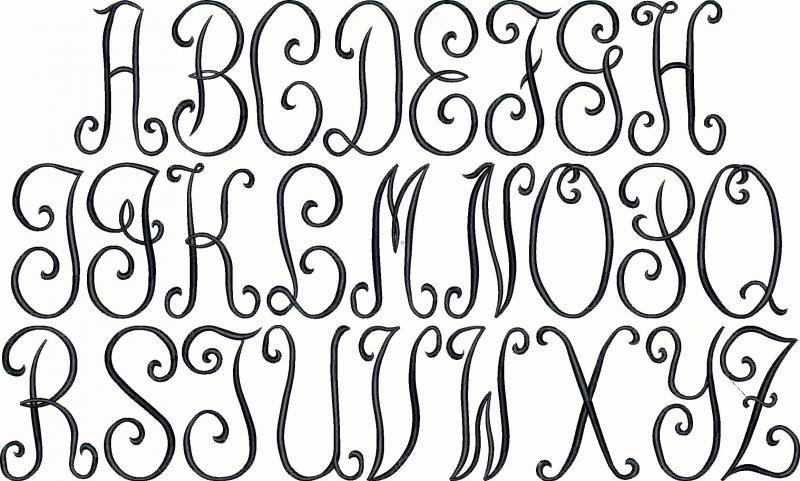 14 Large Font Letters Images Large Vine Monogram Embroidery Font 