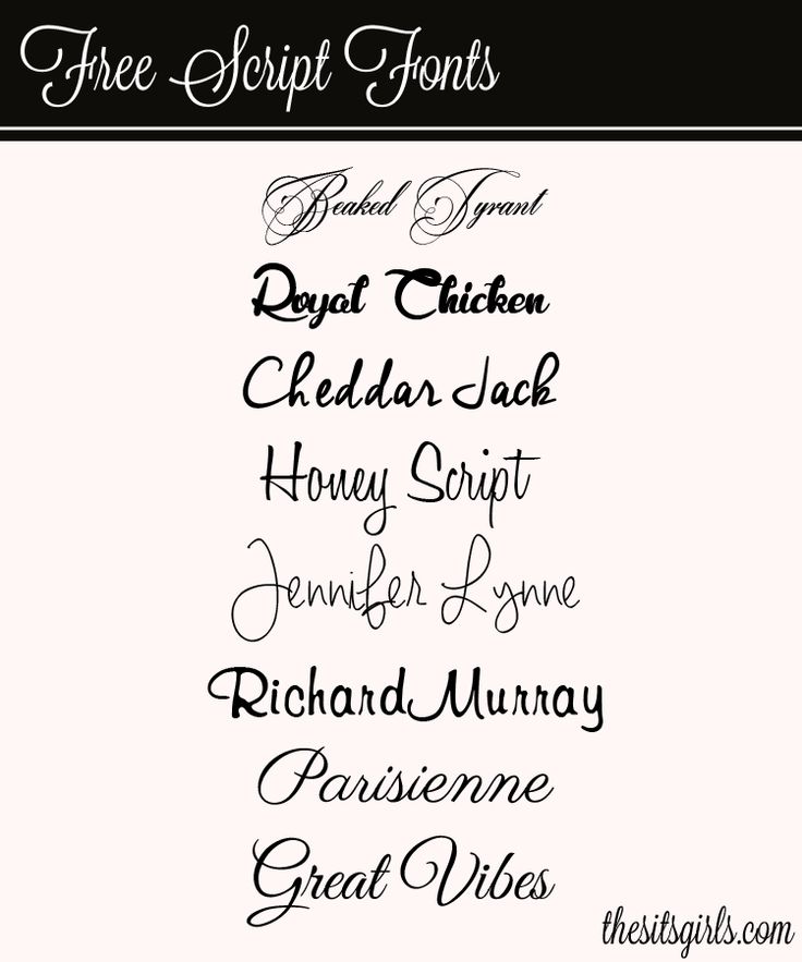 16 Popular Script Fonts Images Five Cursive Fonts Free Modern Calligraphy Font And Most 