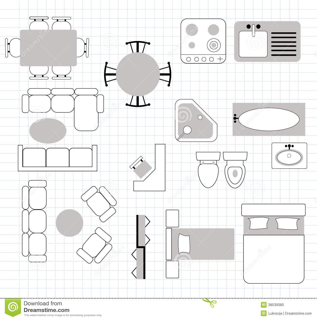 7 Floor Plan Furniture Vector Images Floor Plan with