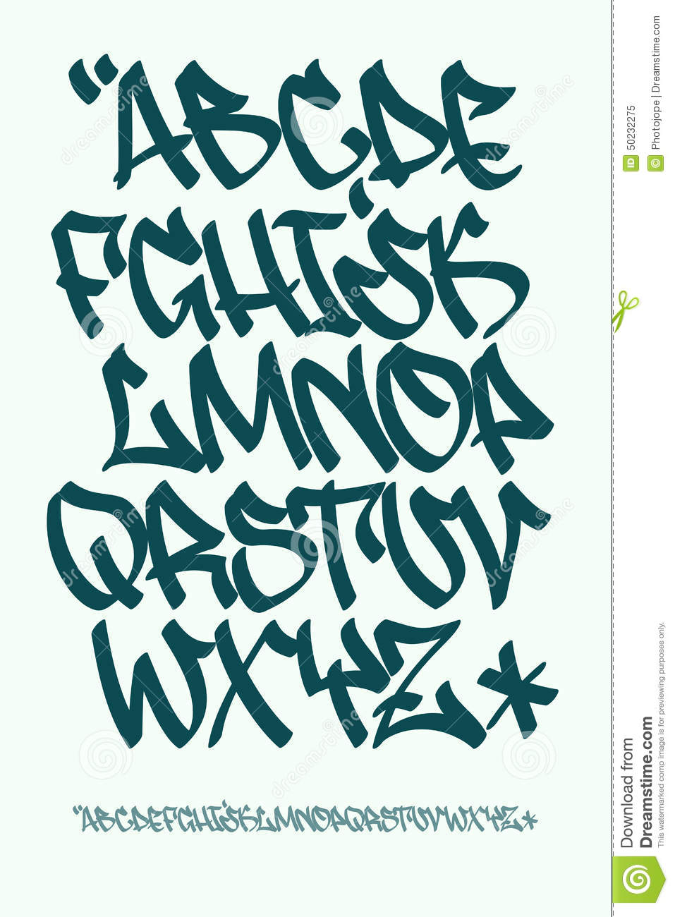 easy graffiti letters alphabet