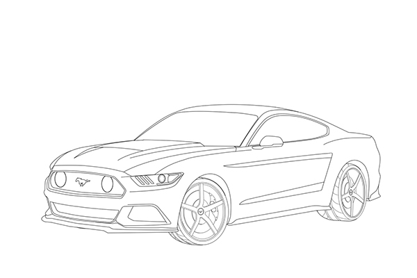 12 Vector Mustang Side Images Ford Mustang Vector Art