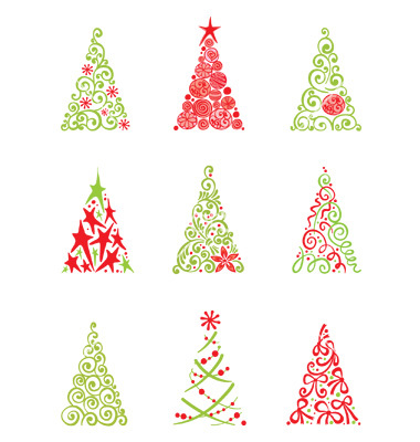 modern christmas tree graphic