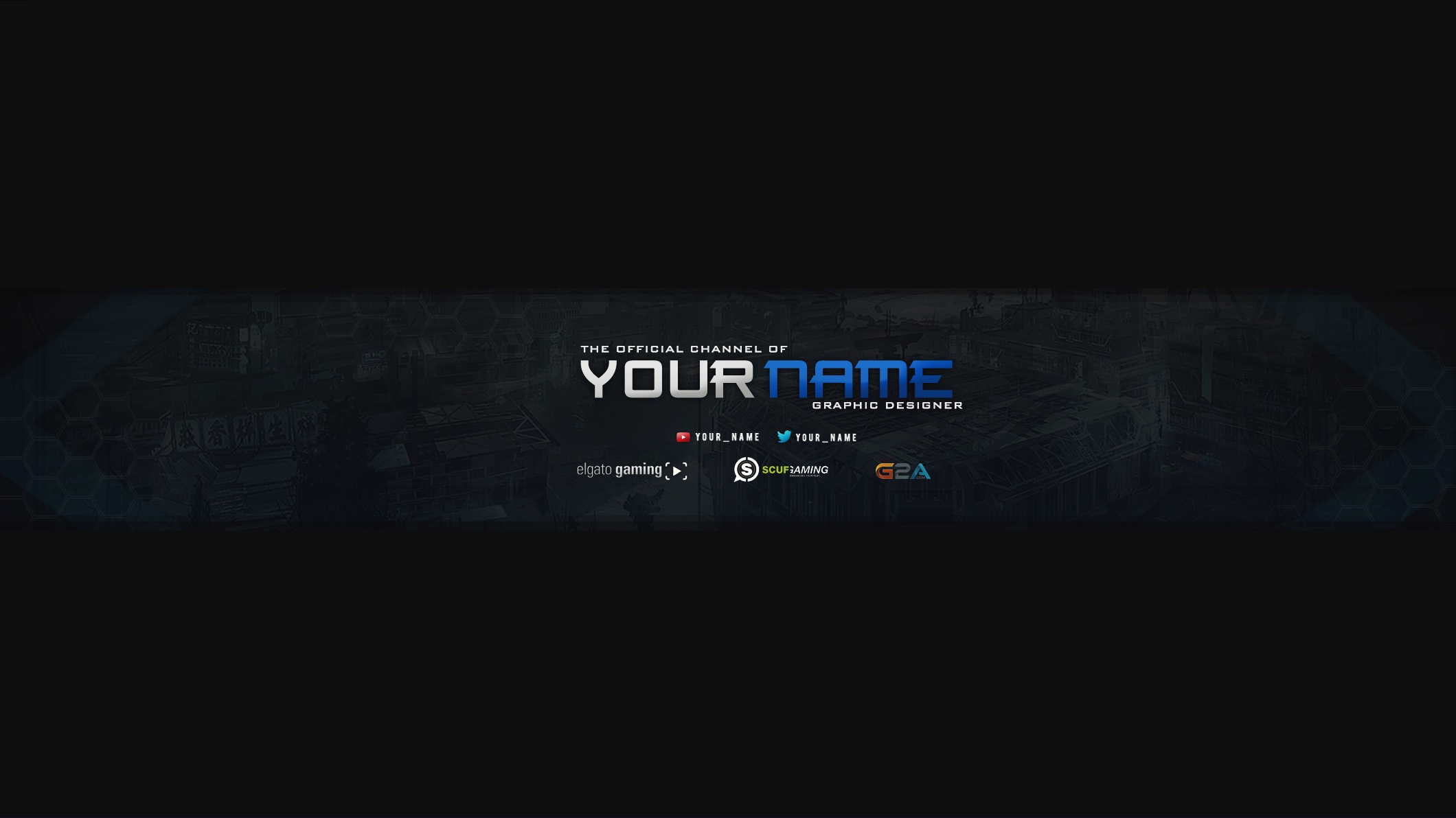 YouTube Banner Template PSD