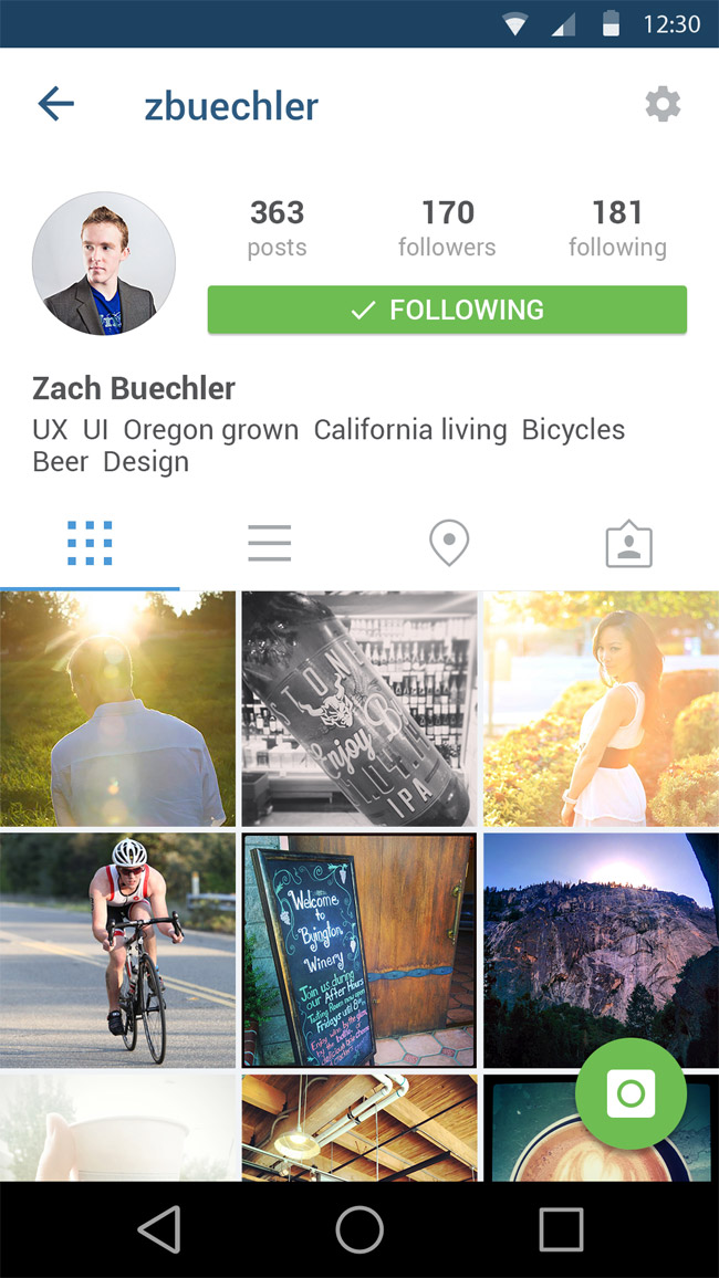app for instagram posts layout