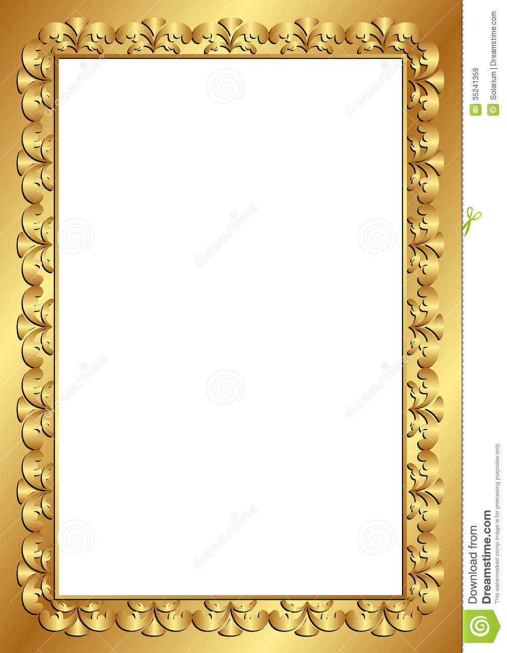 Transparent Gold Frame Borders