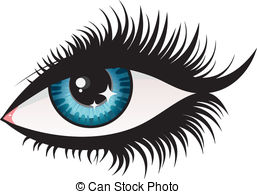 Eyes with Long Lashes Clip Art