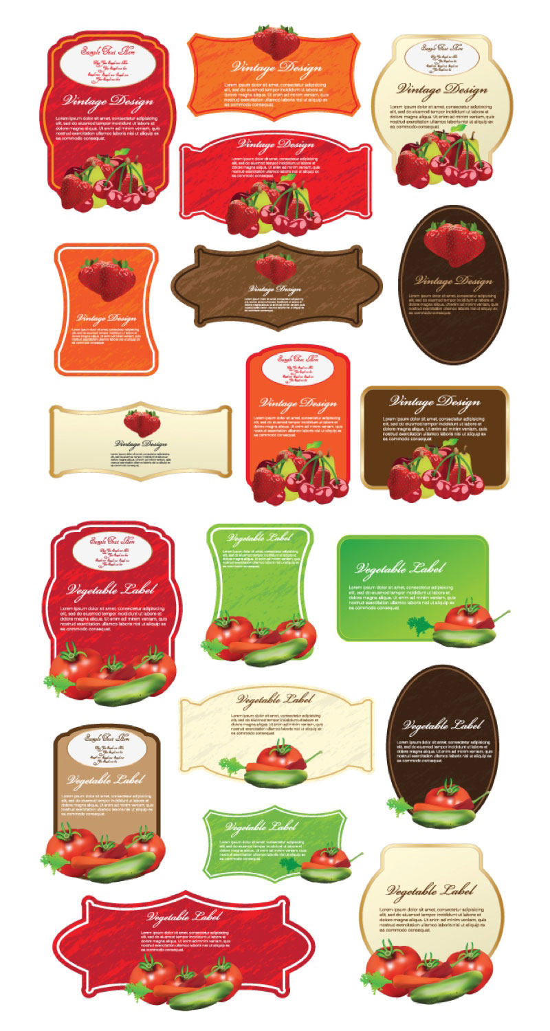 8 Food Label Vector Free Images Food Label Design Food Label Design